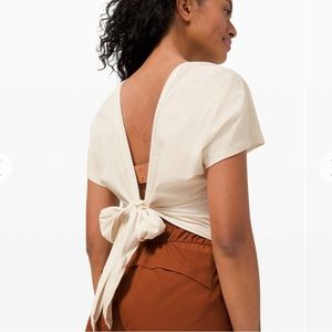 Lululemon It’s tie tee wrap cropped top